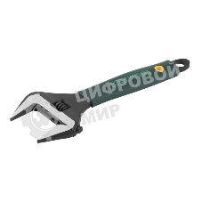 Ключ разводной KRAFTOOLCr-V,фосфатир,эргоном рукоятка из эластомера,увелич зев,угол наклона губок 15град,250мм/10