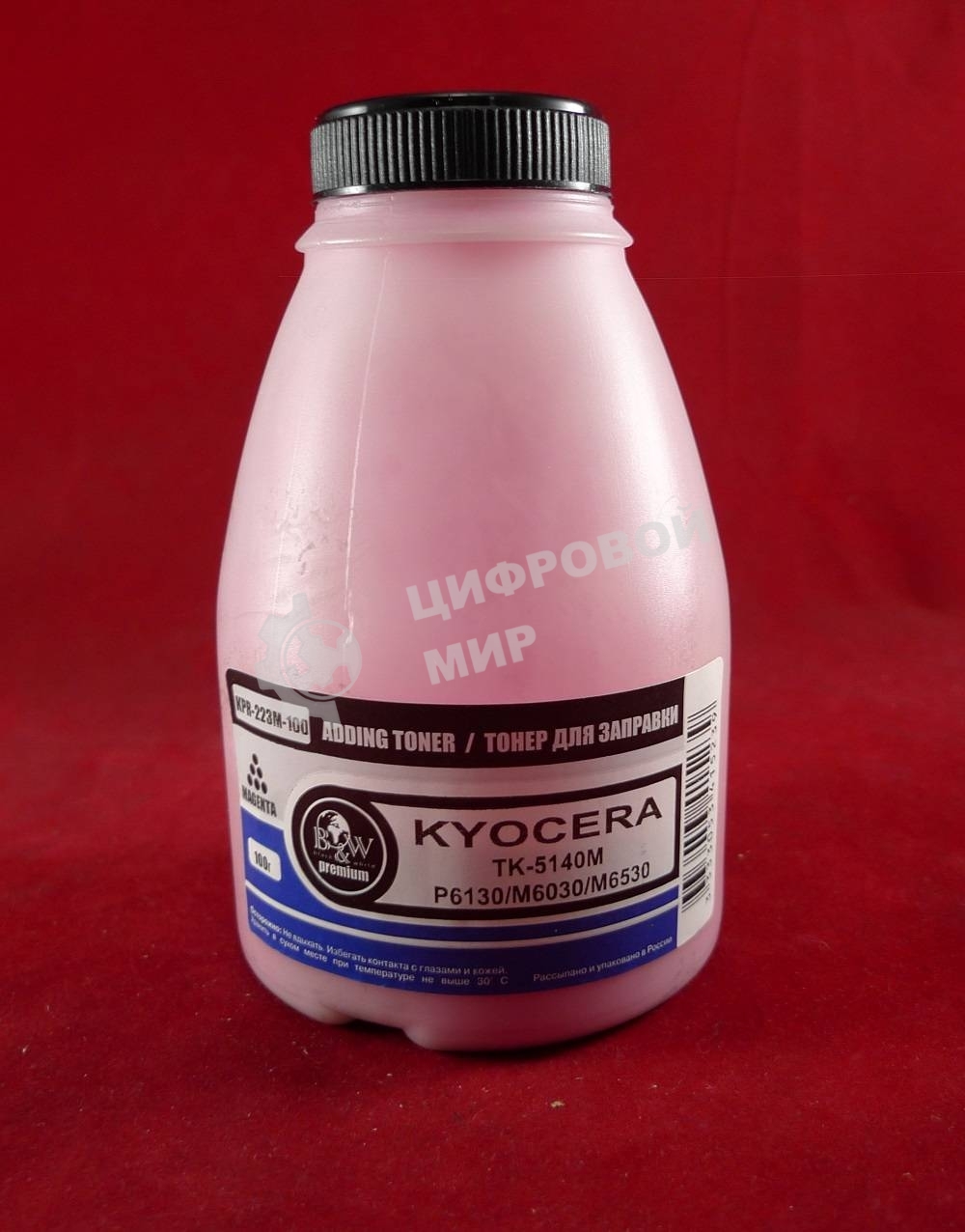 Тонер для Kyocera TK-5140M, P6130/M6030/M6530 Magenta (фл. 100г) 5K Black&White Premium