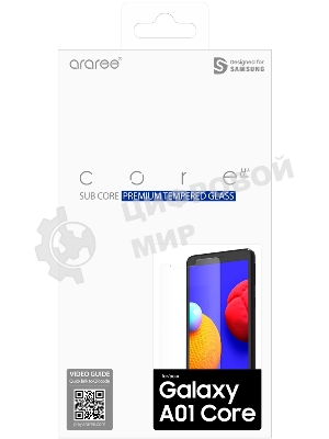 Защитное стекло для экрана Samsung araree by KDLAB для Samsung Galaxy A01 Core прозрачная 1шт. (GP-TTA013KDATR)