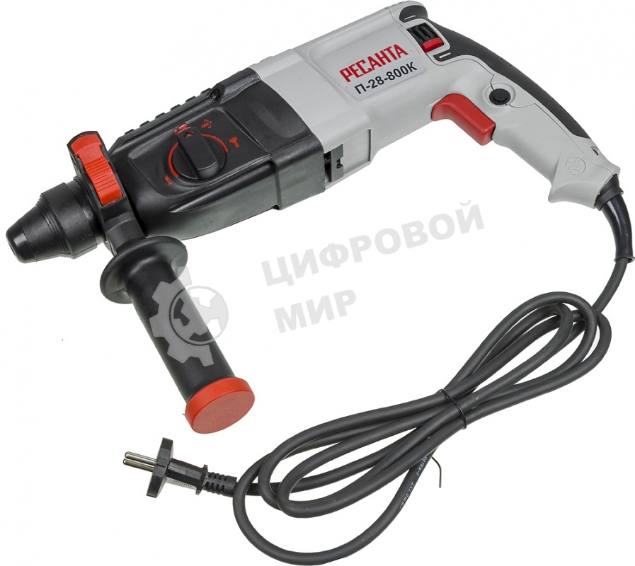 Перфоратор Ресанта П-28-800К SDS-plus уд.:3.4Дж 800Вт (кейс в комплекте)