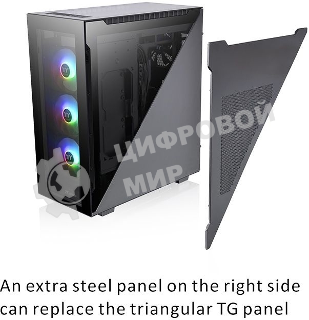 Компьютерный корпус Thermaltake Divider 500 TG ARGb CA-1T4-00M1WN-01 Black/Win/SPCC/Tempered Glass*4/120мм ARGb Fan*3/120мм Standard Fan*1 (527880)