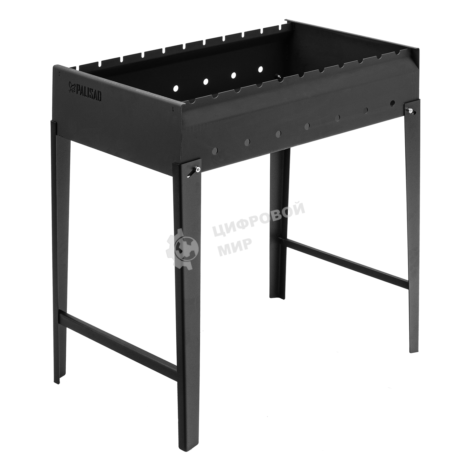 Мангал Palisad Camping сварной, 605х375х138/640 мм, сталь 2 мм