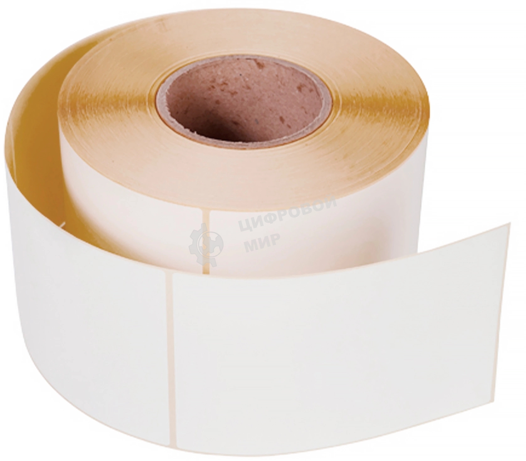 Термоэтикетки самоклеящаяся Cactus Eco CS-TE75120300 сегмент 75x120 мм, внешний диаметр рулона 90 мм, диаметр втулки 40 мм, 300 шт./рул, белый