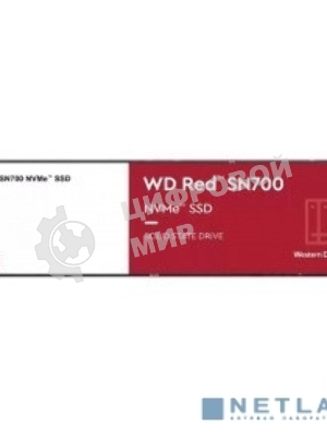 Накопитель SSD WD Red SN700, 1Tb, PCIe 3.0 x4, M.2 2280, NVMe, R/W 3430/3000