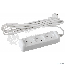 Удлинитель электрический ЭРА UX(6)-3-5m без заземления 3 розетки 5м ПВС 2x0,75мм2 6А