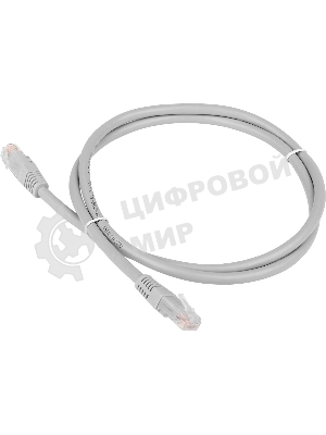 Патч-корд TWT UTP cat.6, с заливными колпачками, 10.0 м, серый