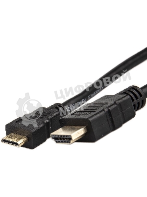 Кабель HDMI-19M --- MiniHDMI-19M ver 2.0+3D/Ethernet,1m Telecom
