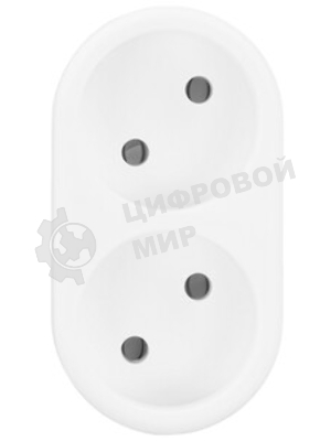 Удлинитель Defender TA-02 2 розетки белый