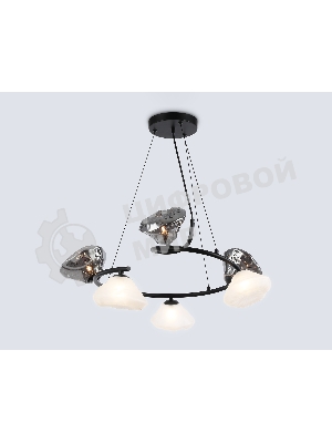 Светильник Ambrella light LH15003/6 BK/FR/SM черный/белый матовый/дымчатый G9*6 max 40W D630*1150
