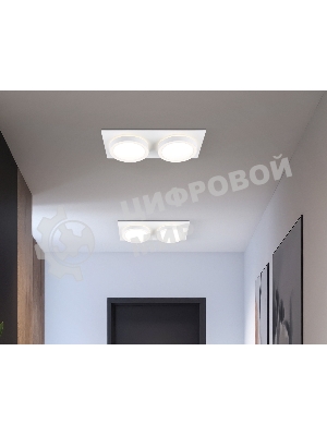 Светильник Ambrella light TN52423/2 WH/FR белый/белый матовый GX53 max 12W 210*105*45