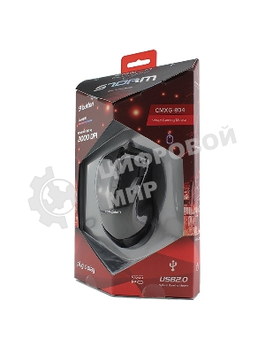 Мышь проводная Crown Gaming CMXG-804 черный, 2000 dpi, USB, кнопки - 9