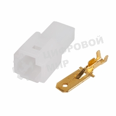 Клемма плоская Rexant штекер 6.3 мм 1-1.5 мм² (РП-п 1.5-(6.3)) + колодка