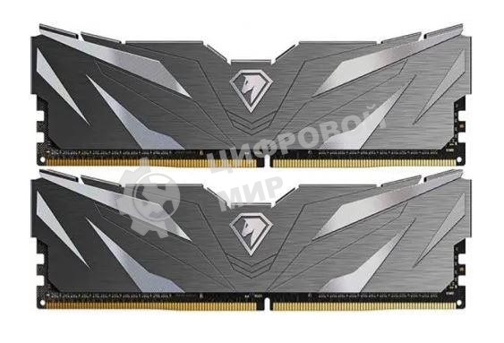 Оперативная память NETAC, DDR4, 16GB (2x8GB), 3200MHz, CL16, DIMM, с радиаторами, черный
