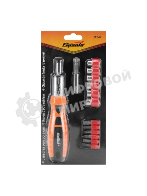 Отвертка реверсивная, биты, головки торцевые, 14шт., Sparta