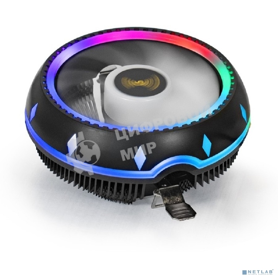 Кулер для процессора ExeGate Dark Magic EE126M-PWM.RGb черный, 120 мм, алюминий, 2000 об/мин, 24 дБ, 4 pin, 100 Вт, 65 мм