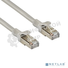 Патч-корд ExeGate FTP-RJ45-RJ45-C5e-CU-1M-GY, FTP, cat.5e, 1м, медь, серый