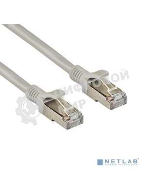 Патч-корд ExeGate FTP-RJ45-RJ45-C5e-CU-1M-GY, FTP, cat.5e, 1м, медь, серый