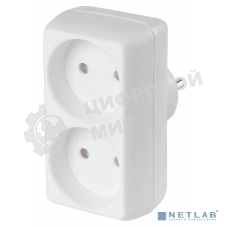 Сетевой разветвитель Buro BU-PS2-W (2 розетки) белый (пакет ПЭ)