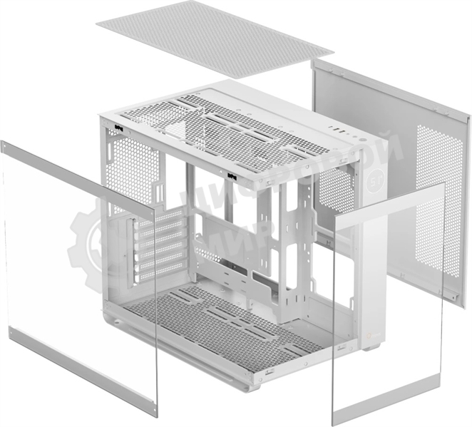Компьютерный корпус Ocypus Iota C70 WH ARGb ATX/win/белый/6 ARGb fans/no PSU/Tempered Glass