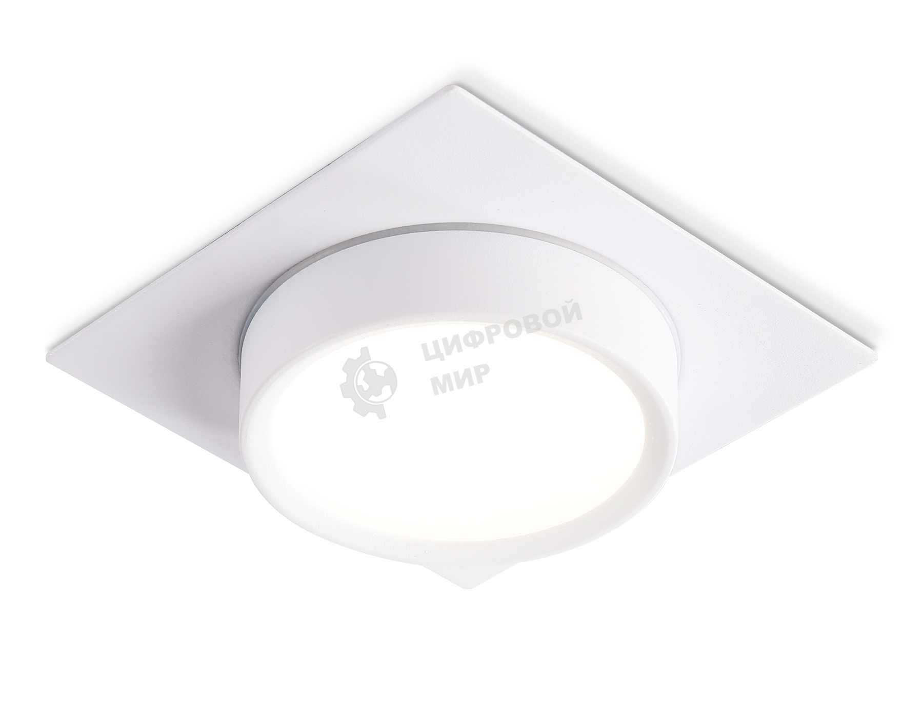Светильник встраиваемый Ambrella light TN6737 WH белый IP44 GX53 110*110*57