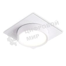 Светильник встраиваемый Ambrella light TN6737 WH белый IP44 GX53 110*110*57