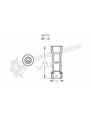 Соединительная гильза изолированная Rexant L-27.3 мм нейлон 0.5-1.5 мм² (ГСИ(н) 1.5/ГСИ-н 0,5-1,5) красная