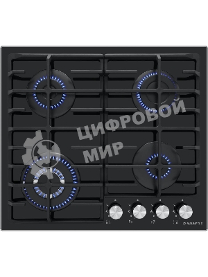Газовая варочная панель Maunfeld EGHG.64.63CB/G, 4 конфорки, закаленное стекло, черный