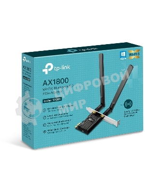 Двухдиапазонный адаптер PCI Express TP-Link Archer TX20E с поддержкой Wi-Fi AX1800 и Bluetooth 5.2