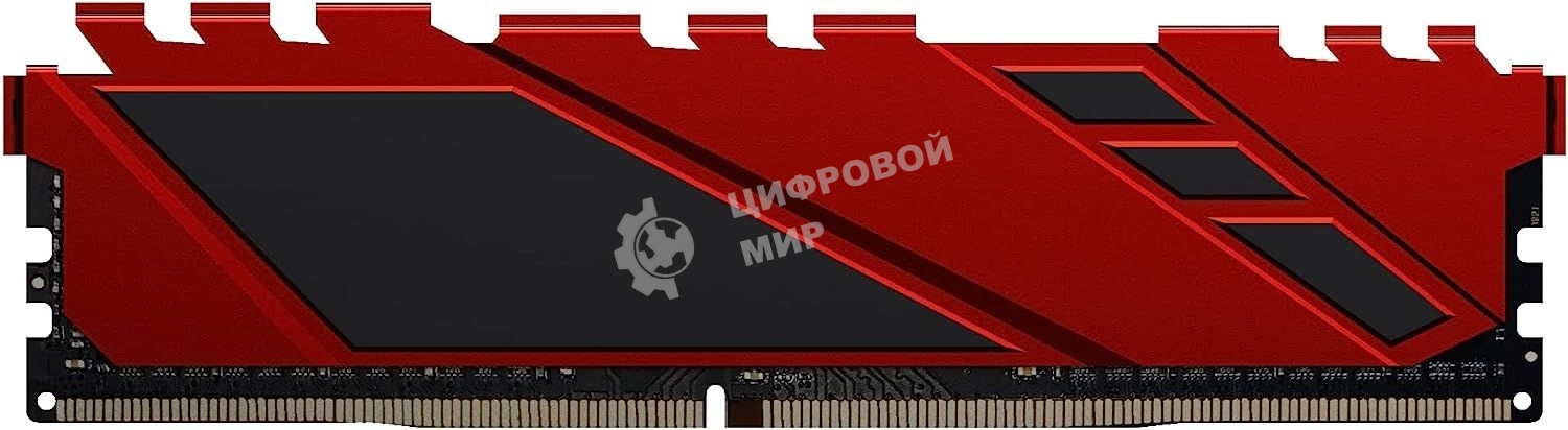 Оперативная память NETAC Shadow, DDR4, 8GB (1x8GB), 3600MHz, CL18, DIMM, с радиаторами, красный