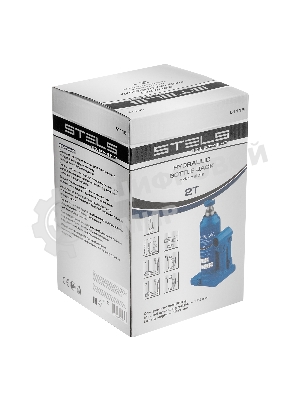 Домкрат Stels 51115 гидравлический бутылочный телескопический 2 т h подъема 170–380 мм