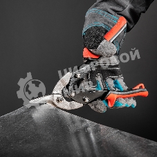 Ножницы по металлу Matrix, 250 мм, правые, обрезиненные рукоятки