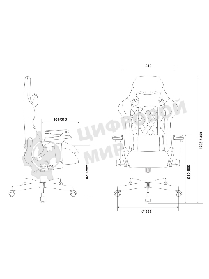 Кресло Бюрократ VIKING 7 KNIGHT B FABRIC черный, ткань, 120 кг, механизм качания