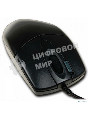 Мышь проводная A4Tech OP-720 черный, 1200 dpi, USB, кнопки - 3