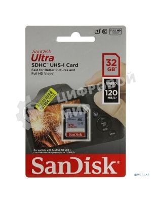 Карта памяти SDHC 32Gb UHS-I SDSDUN4-032G-GN6IN SANDISK