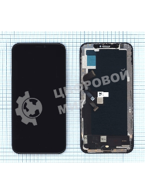 Дисплей Amperin для Apple iPhone XS в сборе с тачскрином (Soft Oled), черный