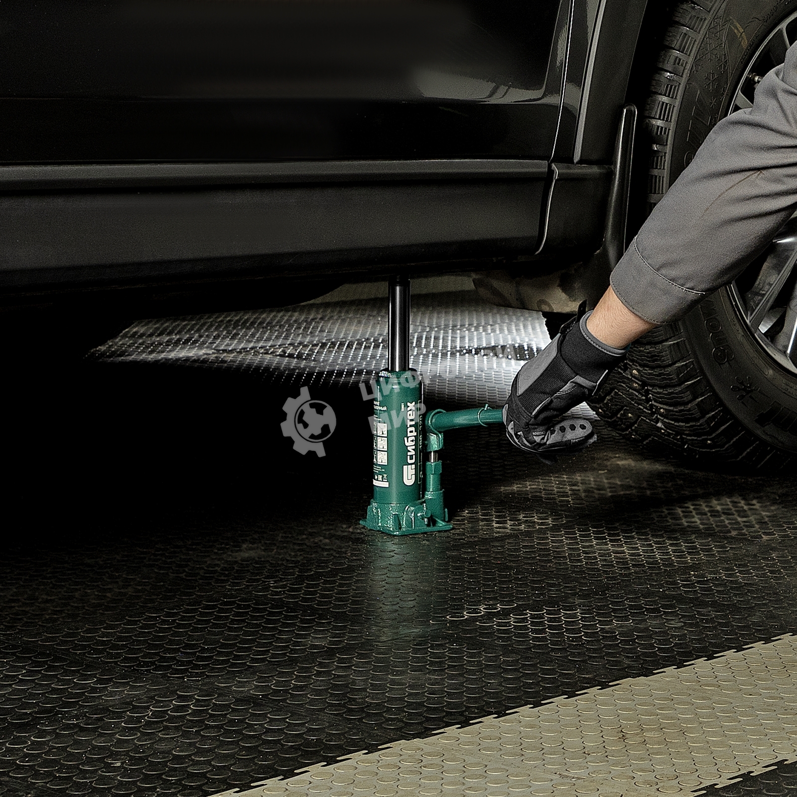 Домкрат гидравлический Сибртех бутылочный, 3т, 180-320 мм