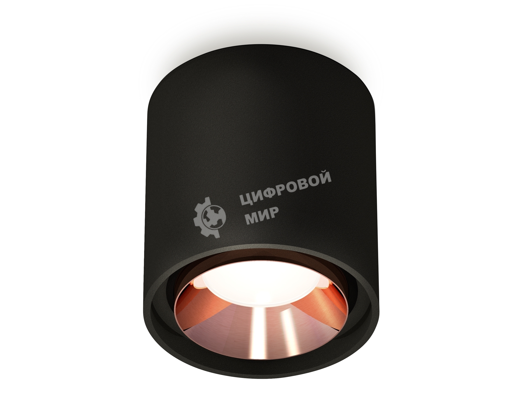 Светильник Ambrella Light XS7723005 SBK/PPG черный песок/золото розовое полированное MR16 GU5.3 (C7723, N7035)