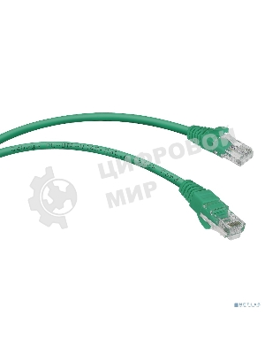 Шнур комм. Cabeus, кат. 6, неэкр., U/UTP, RJ45/RJ45, PVC, AWG24, 5м, зелёный