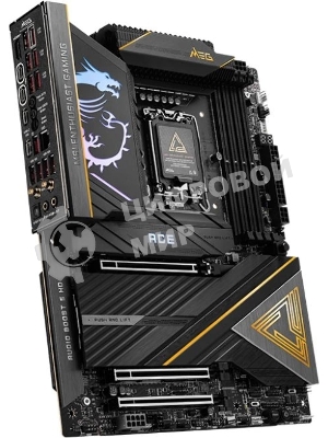 Материнская плата MSI MEG Z890 ACE, LGA1851, Intel Z890, 4xDDR5, 4xSATA, 5xM.2, 1xPCIe 5.0 x16, HDMI, USB Type-C, 1x10Gb LAN, Thunderbolt, 2x3.5 мм, 7.1, ATX