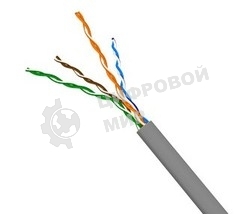 Кабель TWT UTP, серии XS, 2 пары, Кат.5e, PVC, 305 метров, серый