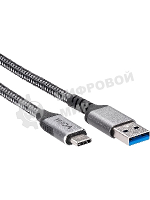 Кабель USB3.2 Gen2, AM->CM, 10Gbs, All Shell 1м VCOM CU401M-1M
