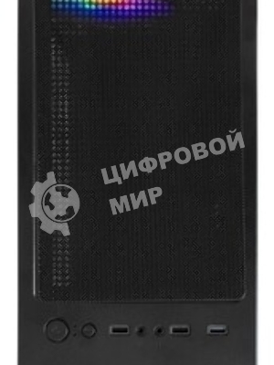 Компьютерный корпус Miditower ExeGate EVO-8227 (ATX, без БП, 2хUSB+1хUSB 3.0+HD Audio, черный, 3 вент. с RGb подсветкой, боковая панель - закаленное стекло)