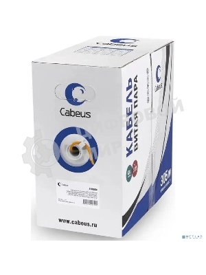 Кабель витая пара Cabeus UTP-4P-Cat.6-SOLID-LSZH UTP (U/UTP), категория 6, 4 пары 0,57мм (23 AWG), одножильный, LSZH (Low Smoke Zero Halogen) (305 м)