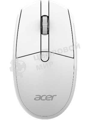 Мышь беспроводная Acer OMR408 белый, 1600 dpi, радиоканал, USB, кнопки - 4