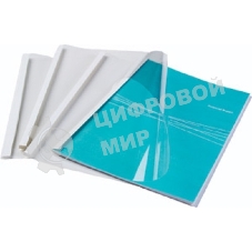 Обложки для термопереплета A4, Fellowes®, 20 мм, 50 шт., вверх - прозрачный ПВХ, низ - глянцевый белый картон