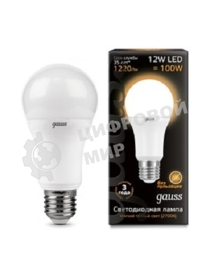 Лампа светодиодная Gauss LD102502112LED A60 globe 12W E27 2700K