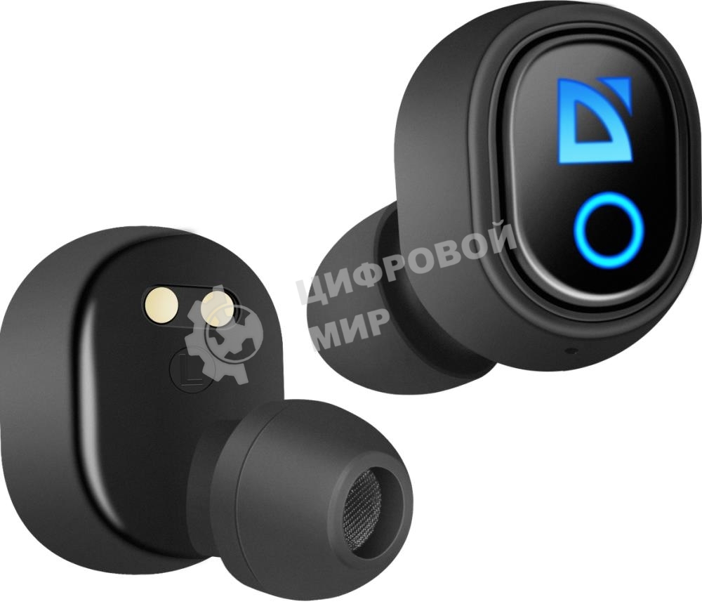 Наушники TWS Defender Twins 639 черный, внутриканальные, Bluetooth, до 4 ч