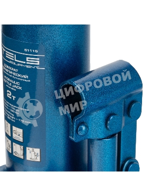 Домкрат Stels 51115 гидравлический бутылочный телескопический 2 т h подъема 170–380 мм