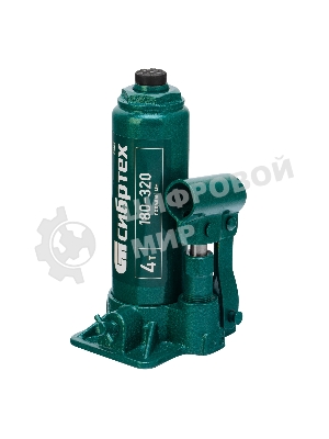 Домкрат гидравлический Сибртех бутылочный, 4т, 180-320 мм
