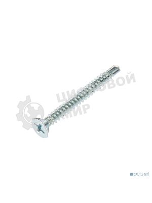 Саморез оконный Kranz сверло, 3.9х38, белый цинк, короб (500 шт./уп.)